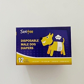 Tả (bỉm) cho chó đực Senfee 12 miếng/hộp - tã (bỉm) quấn bụng cho chó đực Sentee