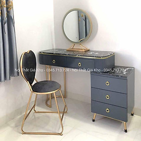 Mua Bàn trang điểm có gương đèn led cảm ứng tặng kèm ghế  tủ đựng mỹ phẩm