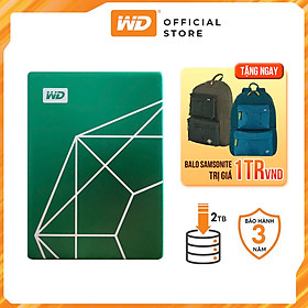 Mua  TẶNG BALO  Ổ cứng di động HDD WD My Passport Ultra Green Limited dung lượng 2TB USB 3.2 Gen 1 hàng chính hãng