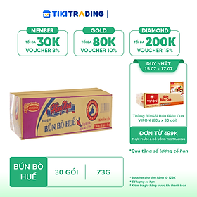Thùng 30 Gói Bún Hằng Nga Hương Vị Bún Bò Huế Acecook