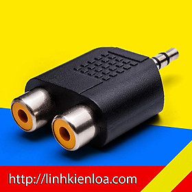 Mua Jack cắm chuyển đổi âm thanh Jack cắm 3.5mm sang 2 đầu hoa sen AV ( 2 RCA )
