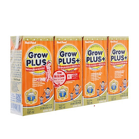 Thùng Sữa Bột Pha Sẵn GrowPLUS+ Cam 180ml Chậm Tăng Cân (48 Hộp x 180ml)