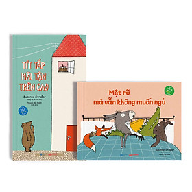 Bộ sách Rủ rỉ trước giờ đi ngủ: Mệt rũ mà vẫn không muốn ngủ + Tít tắp mãi tận trên cao - Board Book dành cho trẻ từ độ tuổi 3+ - Truyện thiếu nhi Crabit Kidbooks