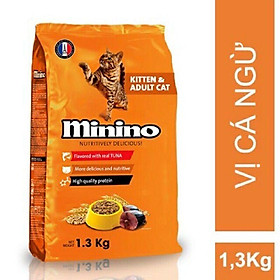 Thức ăn cho mèo Minino Tuna 1.3kg ( vị cá ngừ)