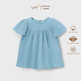 Đầm Bé Gái/ Váy Bé Gái Tay Cánh Tiên Dễ Thương Chất Liệu Muslin Thoáng Mát - FAYE DRESS - DRM005 - SAOLA CLOTHING