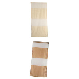 2 Pcs  Curtains Rod Pocket Striped  Curtain for Living Room