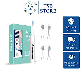 Mua Bàn Chải Đánh Răng Điện Sonic X7 Cao Cấp Tẩy Trắng Răng Máy Đánh Răng Lông Mềm Cho Bé Tặng Đầu Chải