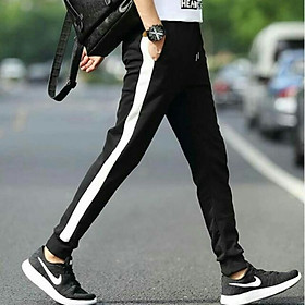Quần Jogger Nam Nữ phong cách thể thao Hiphop phối vạch trắng phong cách Hàn Quốc, vải dày mịn Unisex aloha style
