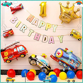 Bộ bong bóng trang trí xe cho bé Vehicle Birthday set PHG17