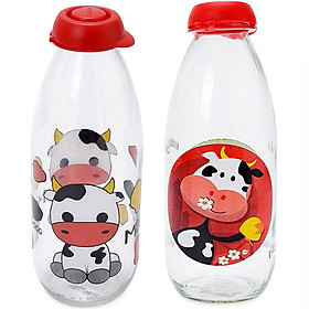 Combo - 2 Chai Sữa Thuỷ Tinh Herevin Decor 1L 111701