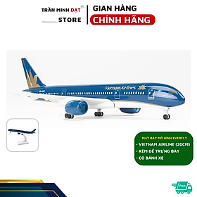 Mô Hình Máy Bay Trưng Bày Vietnam Airline 20cm Kèm Đế Trưng Bày + Có Bánh Xe - Trần Minh Đạt Store - Vietnam Airline - 20cm