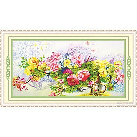 Tranh đính đá Hoa Mẫu Đơn 88568 (92x50) chưa đính