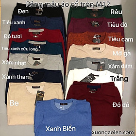 Áo len nam cổ tròn sợi pha cotton - xuongaolen.com