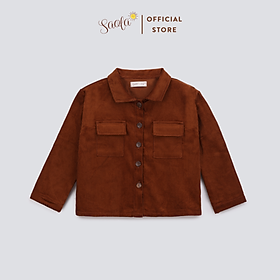 Áo Khoác Nhung Tăm Dáng Rộng Phong Cách Hàn Quốc Cho Bé - PIQUE COAT - CDC001 - SAOLA CLOTHING