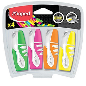 Bộ Bút Dạ Quang Mini X4 Maped - 742777