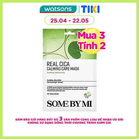 Mặt Nạ Giấy Some By Mi Chiết Xuất Rau Má Real Cica Calming Care Mask 20g