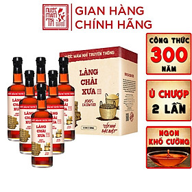 Thùng 6 chai nước mắm nhỉ Làng Chài Xưa Nhãn Đỏ 500ml chai truyền thống vị