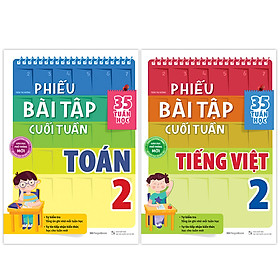 Combo Phiếu Bài Tập Cuối Tuần Toán Và Tiếng Việt Lớp 2