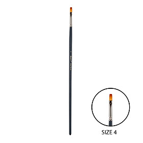 Cọ Vẽ Màu Nước, Màu Acrylic, Màu Bột Đầu Vuông Thân Gỗ
