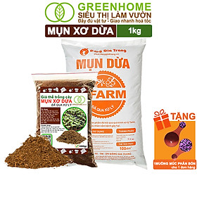 Mụn Xơ Dừa Greenhome, Sfarm, Bao 1kg, Đã Qua Xử Lý, Chuyên Trồng Rau, Hoa Màu, Dâu Tây, Cây Ăn Trái, Thủy Canh