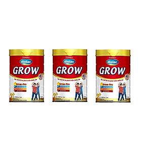 BỘ 3 LON SỮA BỘT VINAMILK DIELAC GROW 2+ 900G (CHO TRẺ TỪ 2 - 10 TUỔI)