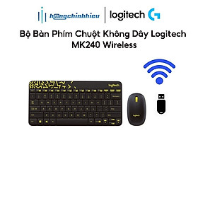 Bộ Bàn Phím Chuột Không Dây Logitech MK240 Wireless Hàng chính hãng