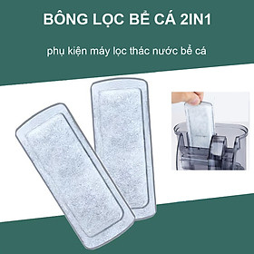 Bông lọc bể cá than hoạt tính 2IN1 dùng cho các loại máy lọc thác nước bể cá