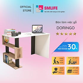 Bàn làm việc, bàn học gỗ hiện đại SMLIFE Doringo  | Gỗ MDF dày 17mm chống ẩm | D120xR60xC75cm - Màu