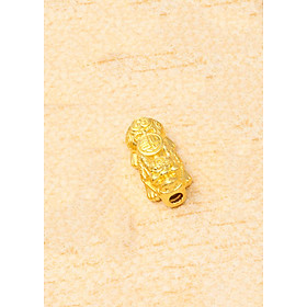 Charm bạc tỳ hưu mạ vàng 24k xỏ ngang - Ngọc Quý Gemstones