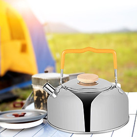 Water Boiler 1L Camping Water Kettle Teapot Coffee Pot Anti Scald Handle Teakettle Tea Pot Lightweight for Barbecue Mountaineering Campfire