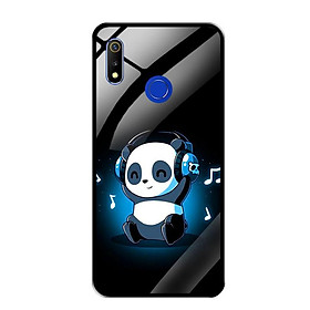 Ốp Lưng Kính Cường Lực cho Realme 3 - 0334 PANDA05 - Hàng Chính Hãng