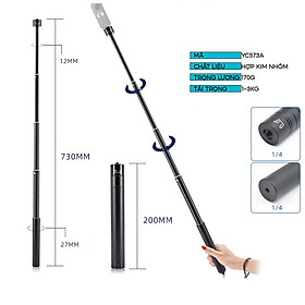 Gậy Dài chụp hình 73CM Ren 1/4 