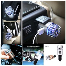 Mua 1 CÁI TẨU SẠC ĐIÊN THOAI KIÊM LỘC KHÔNG KHÍ KHỬ MÙI DIỆT KHUẨN TRÊN Ô TÔ