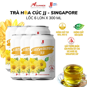 Chính hãng Lốc 6 Lon Hoa Cúc JJ 6 Lon x 300ml - Thương hiệu Singapore