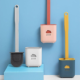 Mua Chổi Cọ Nhà Vệ Sinh Hình Đám Mây - Cây Cọ Toilet Bồn Cầu Bằng SiliCon Có Giá Đựng Dán Tường