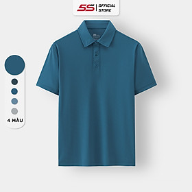 Áo Polo Nam 5S FASHION, Chất Nhẹ, Mát, Dệt Hiệu Ứng, Trơn Basic, Màu Sắc Dễ Mặc (APC24067)