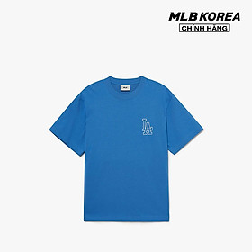 Mlb - áo thun unisex cổ tròn tay ngắn basic mega logo overfit 3atsb0433-07bls