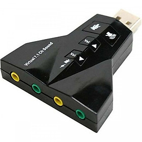 Mua Usb sound 7.1 hỗ trợ 2 cổng âm thanh và 2 cổng audio Chính Hãng