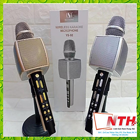 Micro karaoke ys92 mic livetream thu âm karaoke di động kiêm loa trợ giảng - MICRO YS92