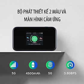 Bộ Phát Wifi 5G ZTE MU5002 Wifi 6, Tốc Độ Cao 3.8Gpbs, Băng Tần Kép NSA/SA 5G, Hỗ Trợ Kết Nối 32 User Giao Hàng Nhanh