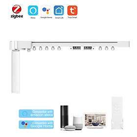 Tuya Smart Zigbee Motorized Curtain Track Kit Smart Curtain Blind Motor Timing APP Remote Control Customize Electric