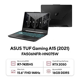 Mua Laptop ASUS TUF Gaming A15 FA506NFR-HN075W (AMD Ryzen 7 7435HS | RTX 2050 4GB |16GB | 512GB | 15.6 inch FHD 144Hz | Win 11 | Đen) - HÀNG CHÍNH HÃNG
