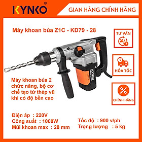 Máy khoan búa 2 chức năng cầm tay chính hãng Kynko J1C-KD79-28 #6791 giá tốt
