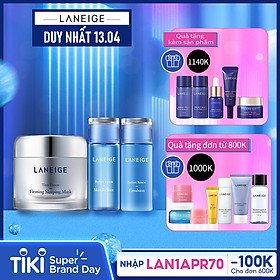 Bộ Mặt Nạ Ngủ Ngăn Ngừa Lão Hóa Laneige Time Freeze Firming Sleeping Mask (60ml) + Nước Cân Bằng (50ml) + Sữa Dưỡng Perfect Renew (50ml)