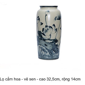Mua LỌ HOA GIẢ CỔ VẼ SEN