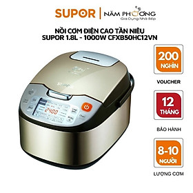 Nồi Cơm Điện Từ Cao Tần IH Lòng Nồi Niêu Supor CFXB50HC12VN-120 1.8L (Nâu) - Hàng chính hãng