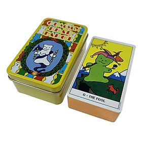Bộ Bài Gummy Bear Tarot 78 Thẻ Mạ Màu, Hộp Sắt