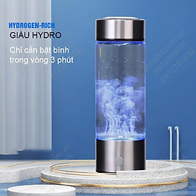 Mua Bình tạo nước Hudrogen thân bằng thủy tinh loại 420ml  sử dụng pin sạc gắn trong