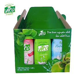 Hình ảnh Combo 6 Hộp Quà Tặng Nước dừa Vico Fresh 330mL