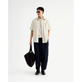 Áo sơ mi tay ngắn nam vải gió túi đắp. Loose - RT 10S25SHS050 | ROUTINE CÀ MAU